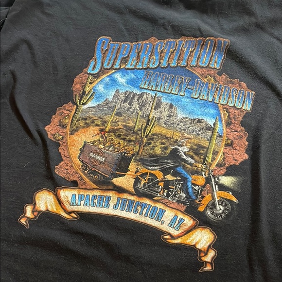 Harley-Davidson Black Short Sleeve Tee with Classic Winged Design - Picture 4 of 4